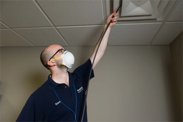 Air duct sanitizing to remove mold